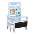 thumbnail image 2 of Kitem Wooden Pretend Play Supermarket with Checkout Counter, Snack Model, Toy Grocery Store, Toddler Grocery Store Playset, Pretend Play Grocery Store, 2 of 13