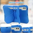 thumbnail image 6 of Kids Case for Samsung Galaxy Tab S9 FE+ Plus/S9 Plus/ S8 Plus/ S7 Plus/ S7 FE 12.4", Cute Butterfly Rotating Kickstand Shockproof Lightweight Cover Case for Galaxy Tab S9 FE+/S9+/S8+/S7+/S7 FE,Blue, 6 of 6