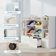 thumbnail image 2 of Reasea 6-Bin Toy Storage Organizer for Kids – 4-Tier Bookshelf with 6 Removable Cubbies & 2 Movable Drawers, Kids Toy Shelf for Playroom, Bedroom, Multicolor, 2 of 6