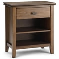 thumbnail image 1 of Artisan Wood 24" Transitional Bedside Nightstand Table in Rustic Natural Brown, 1 of 11