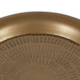 thumbnail image 5 of Kate and Laurel Mahdavi Round Hammered Metal Tray End Table, Dark Gold, 5 of 6
