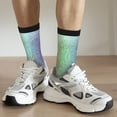 thumbnail image 4 of Uemuo Beautiful Glitter Pattern Women's Crew Socks, Soft Durable Breathable Moisture-Wicking with Odor Control Cotton socks, 4 of 9