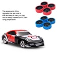 thumbnail image 2 of Ruiboury 4pieces 26.5mm Racing Tire Metal Wheel Rim For 1/28 Wltoys K969 K979 K989 Metal Upgraded Color Racing Tire WLtoys silver+green, 2 of 6