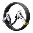 thumbnail image 1 of Dsseng 100CM 4-In-1 Charging Cable USB Type-C 8Pin 100W 480Mbps Fast Charging Cellphone Tablet Zinc Alloy Silicone Data Cable Wire Cord, 1 of 10