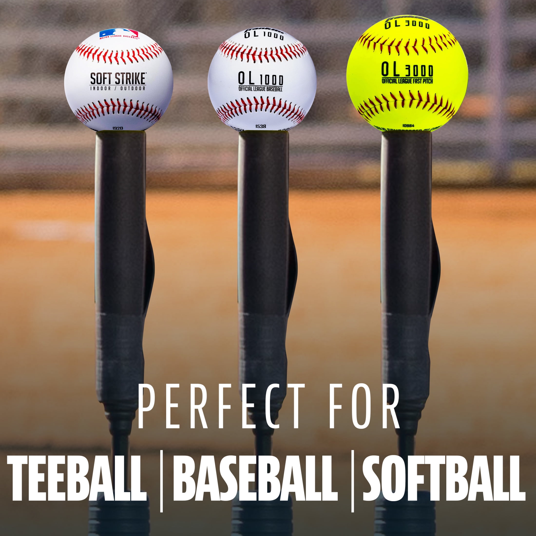Franklin Sports MLB Total Tee Adjustable Baseball + Softball Batting Tee