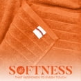 thumbnail image 6 of RIVERSIDE Bath Towel 4 Pack 30x60 Soft Cotton Quick Drying Large Towels for Bathroom - Orange, 6 of 9