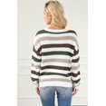 thumbnail image 6 of Redhotype Chic Stripe Crocheted Cardi - Stylish, Slim-Fitting Sweater, 6 of 8