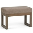 thumbnail image 1 of Pemberly Row Pouf Repose-Pieds Contemporain de 27 Pouces en Lin Brun Faon, 1 of 8