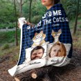 thumbnail image 4 of Custom Photo Pet Couple You & Me And The Cats - Personalized Fleece Blanket,, 4 of 4