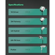 Naipo Golf Club Set 9 Piece Complete Golf Set for Right Handed with Stand Bag and 3 Bonus Head Covers