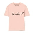 thumbnail image 4 of Prime Lightning Deals TodayWXLWZYWL Tunic Tops for Womens Plus Size Clearance Short Sleeve Round Neck Graphic Letter Printing Solid Color Tees Tops Casual Summer Loose T Shirt, 4 of 4