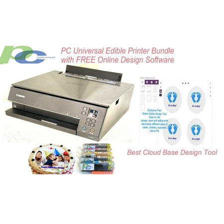 PC Universal Edible Printer Color Inkjet All-in-One Printer 2 Sets Edible Cartridges
