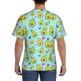 thumbnail image 3 of Qekee Cartoon Avocado Classic Fit T-Shirt Men's Shirt Men's Tight Short Sleeves for Exercise, Running, Mountaineering - Cartoon Avocado, 3 of 9