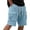Light Blue, variant on Men's Waffle Knit Cargo Shorts with Drawstring Elastic Waist and Multiple Pockets, Solid Color Casual Summer Bottoms, Loose Fit Workwear Pants for Outdoor Activities