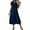 Dark Blue, variant on Women's V Neck Short Sleeve Casual A-Line Dress Flowy Lightweight Summer Dress for Daily Wear, Party, Beach, Vacation, and Work