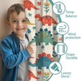 thumbnail image 3 of Blackout Kids Curtains,Beige Cartoon Dinosaurs Flowers Pattern Childrens Insulated Curtains Set Of 2,Bedroom Essentials,Toddler Room Decor 52"x84", 3 of 5