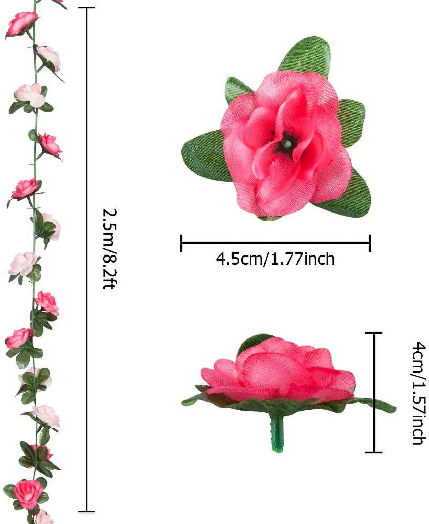 Namzi 8 Pack 65 FT Flower Garland Decorations Plastic Artificial Flowers for Wedding Decoration Pink purple