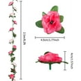 thumbnail image 5 of Nvzi Paquete de 8 guirnaldas de flores de 65 pies, decoraciones de flores artificiales de plástico para decoración de bodas, color rosa, 5 of 5