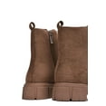 thumbnail image 4 of Cape Robbin Women Ankle Combat Boots Lug Platform Sole Booties Lace Up Round Toe Side Zipper Suede SHANDA Tan Brown 5, 4 of 4