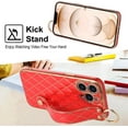 thumbnail image 5 of Compatible with iPhone 13 Pro Max Glitter Luxurly Plating Case, Street Fashion with Wrist Strap Protector Phone Cover Full-Body Bumper Electroplated Case for iPhone 13 Pro Max 6.7 Inch Red, 5 of 12
