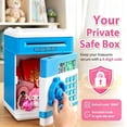 thumbnail image 3 of Rirool Kids Money Safe Piggy Bank, Electronic Savings Bank with Coin Slot, Cash Deposit Roller & Password Lock, Educational ATM Toy for Boys & Girls, 3 of 7