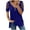Blue, variant on Womens Tops and Blouses Summer Women's Hot Diamond Hollow Zipper Short Sleeve Tops