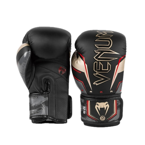 Guantes de boxeo Venum Elite Evo negro/dorado/rojo para adultos
