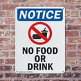 thumbnail image 4 of (2 Pack) No Food Or Drink OSHA Notice Sign 10 Inch X 14 Inch Plastic Sign, Weather Resistant, UV Protected for Workplace, Business, and Construction Site, Made in the USA, 4 of 8