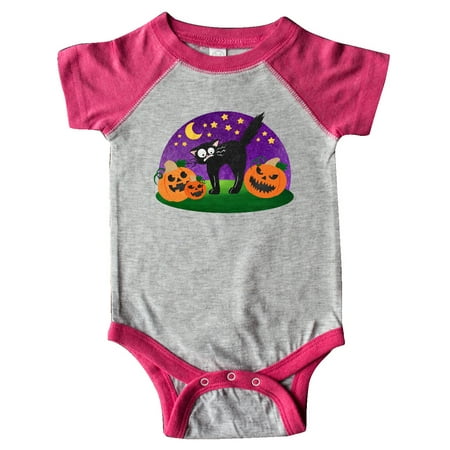 

Inktastic Halloween Pumpkins and Scared Black Cat Gift Baby Boy or Baby Girl Bodysuit