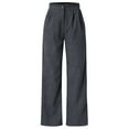 thumbnail image 2 of GILIGEGE Corduroy Pants for Women Winter Wide Leg Corduroy Pants with Pockets Warm Baggy Sweatpants High Waisted Straight Wide Leg Trousers Comfy Work Pants Soft Cozy Palazzo Teacher Pant Grey S, 2 of 6