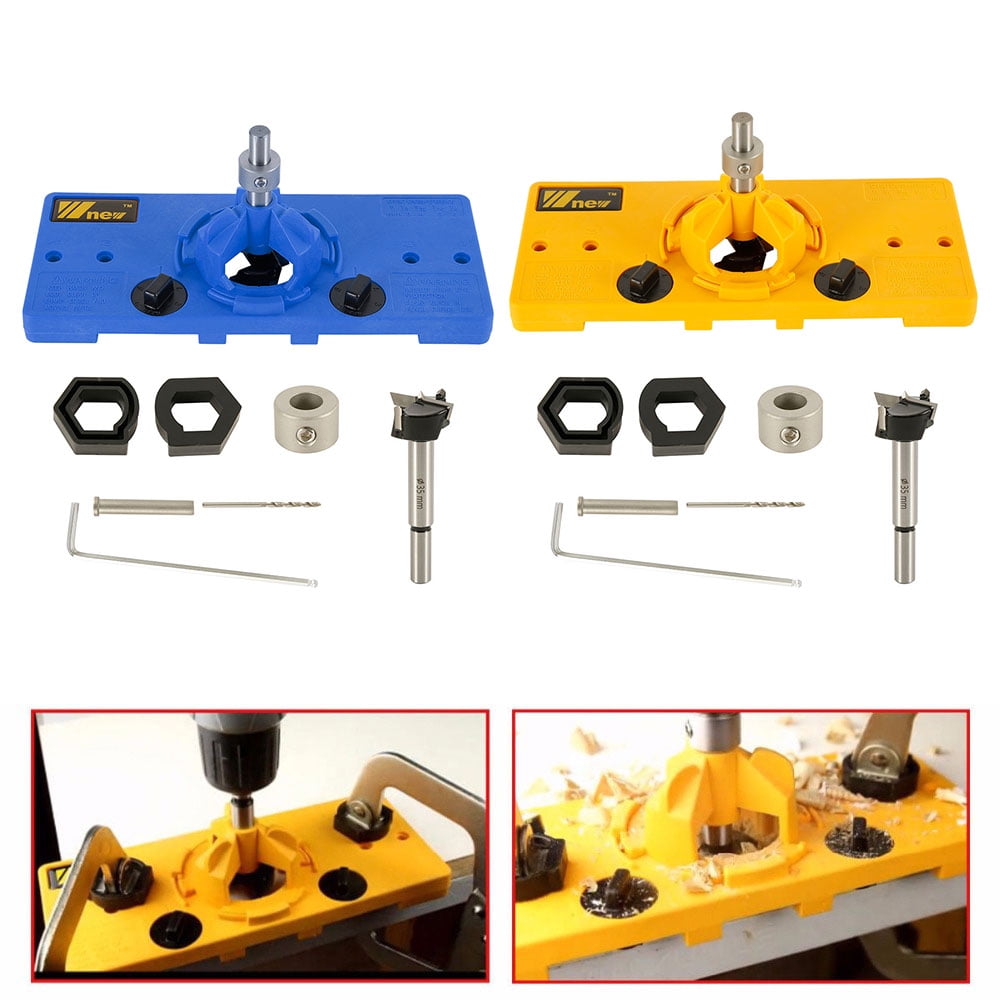 Forstner Drill Bit For Cabinet Woodworking 35MM Concealed Hinge Hole Jig Guide 