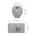 thumbnail image 2 of BRIGHTFUFU Stainless Steel Slide Bolt Latch Bathroom Indicator Lock for High Traffic Bathrooms 1 Set, 2 of 8