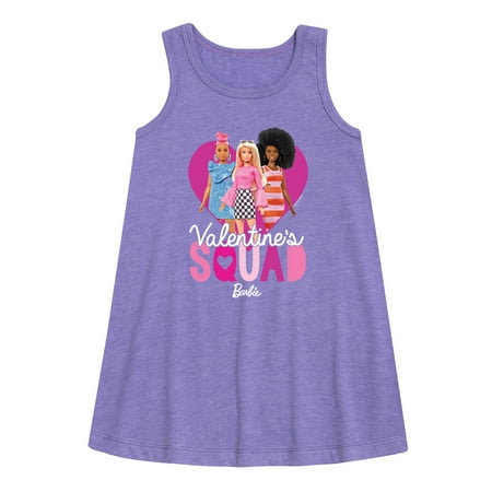 

Barbie - Valentine s Squad - Toddler and Youth Girls A-line Dress