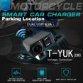thumbnail image 2 of 12-24v cargador USB de extensión de motocicleta dispositivo de encendedor de cigarrillos voltímetro led, rojo Feliz Sencillez, 2 of 5