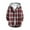 Red, variant on Tumotour Flannel Hoodie For Men Button Down Scottish Plaid Long Sleeve V-Neck Coat Casual Lightweight Drawstring Hooded Shirt