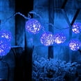 thumbnail image 1 of LINLIN Solar Rattan String Light, 6M 30 LED Solar Fairy Ball Decorative String Lights with 2 Lighting Modes for Outdoor Garden Yard Patio Christmas Party, 1 of 8