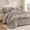 Khaki, variant on Lipa Full Comforter Set,7-Piece Bed in a Bag,Ruffled Design Bedding Set,Comforter,Flat Sheet,Fitted Sheet,Pillowcases and Shams,Beige