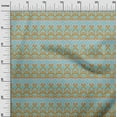 thumbnail image 2 of oneOone Silk Tabby Fabric Swirl Ikat Printed Fabric 1 Yard 42 Inch Wide, 2 of 4