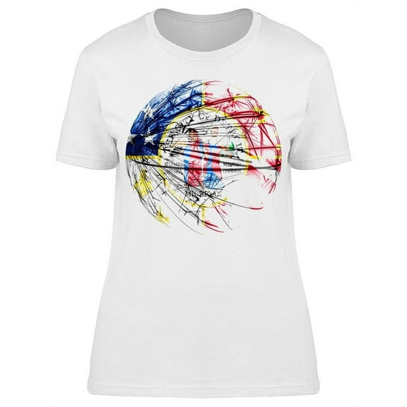 Abstract Detroit Michigan T-Shirt Women -Image by Shutterstock, Female Medium