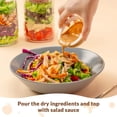 thumbnail image 4 of Tarro de ensalada SOLIGT de vidrio de 32 oz con tapa para preparar comidas, paquete de 4, 4 of 6