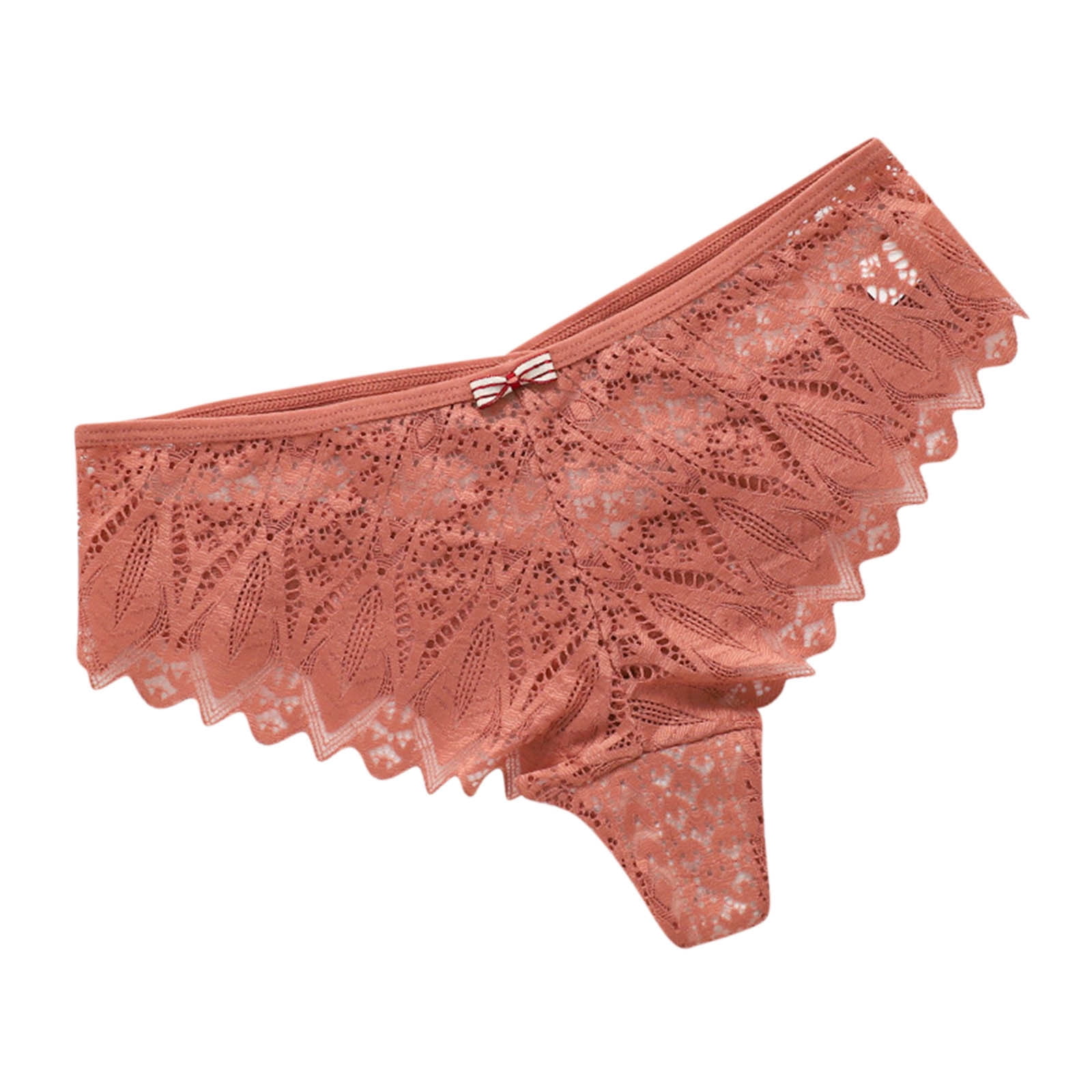XMMSWDLA Women's Underwear Sexy V-Waist Shorts Underwear for Women Lace  High Waist Panties Pink S Cute Underwear for Women
