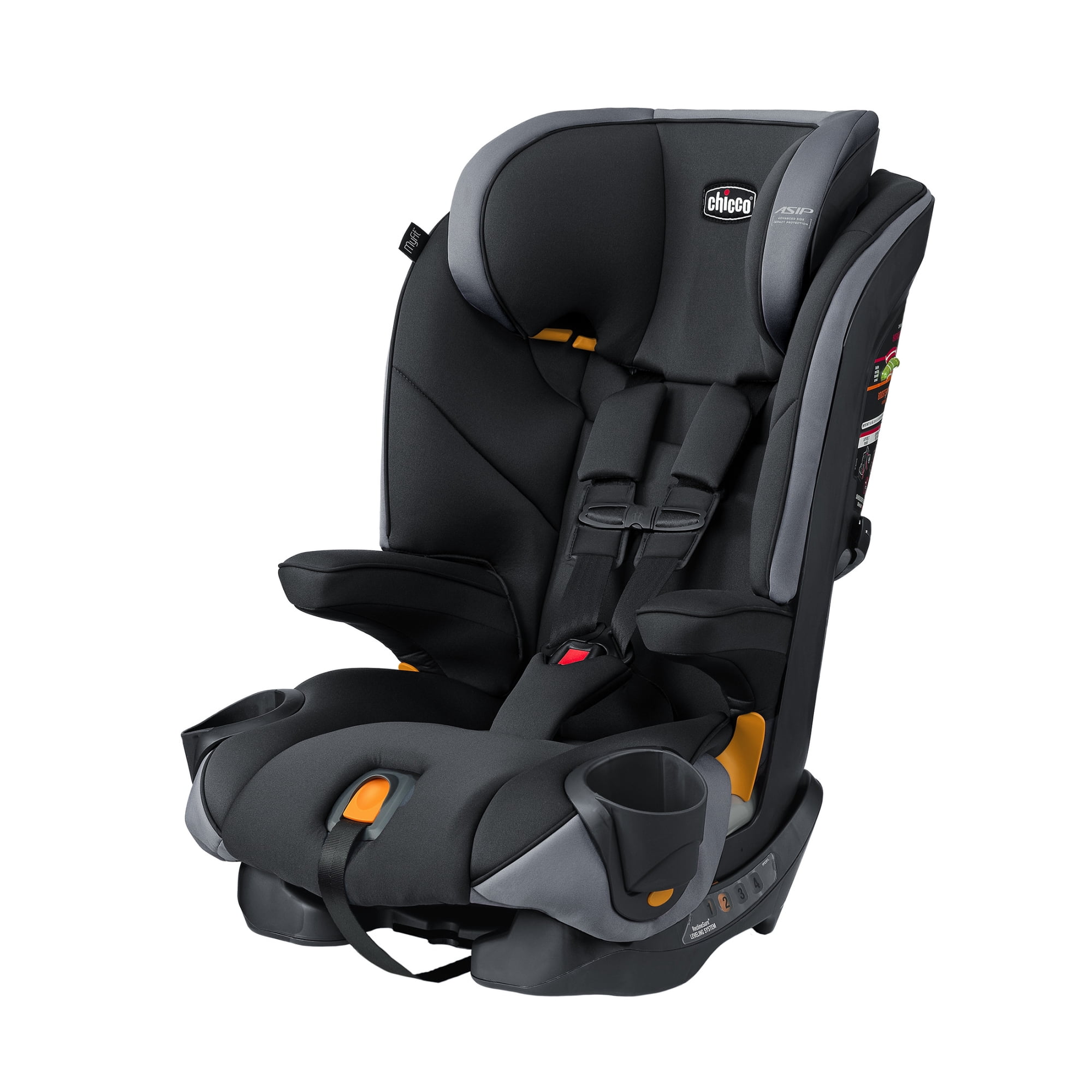 Chicco MyFit® 2-in-1 Forward-Facing Harness Booster Car Seat for Toddlers, 5-Point Harness, Belt-Positioning Booster - Iron (Black)