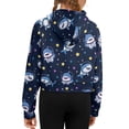 thumbnail image 6 of Uourmeti Astronauts Sharks Print Comfy Top Lightweight Pullover with Pocket Youth Athletic Top Comfy Casual Sweatshirt Sporty Zip Up Size 7-8, 6 of 7