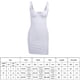 thumbnail image 2 of Azul M (con video) Vestido sexy con tirantes fruncidos y escote en U para mujer, falda que cubre la cadera, vestido ajustado con tirantes medianos de color sólido que sostiene el pecho, 2 of 8