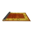 thumbnail image 2 of Ahgly Company Indoor Square Oriental Yellow Industrial Area Rugs, 4' Square, 2 of 4