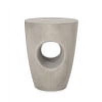 Outdoor Simple Style Side Table, Concrete Craft Leisure Table for Patio Garden, Concrete