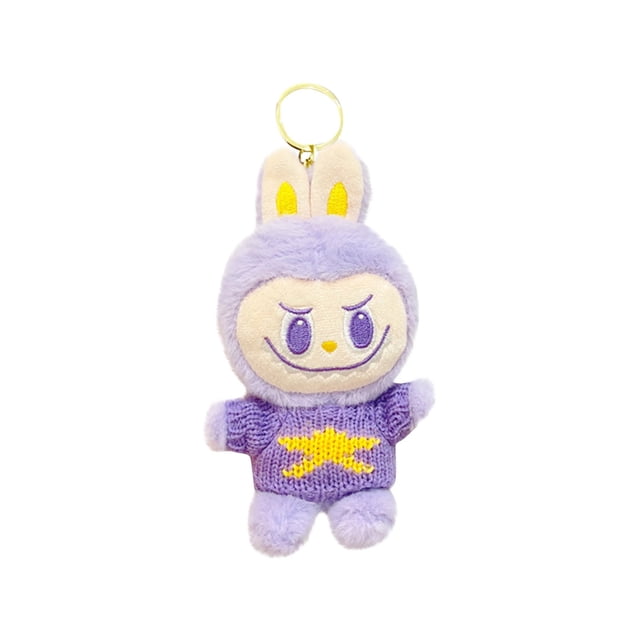 POP Mart LABUBU The Monsters Macaron Peluches Llavero, Lindo Labubu Macaron Muñeca Juguete de Peluche Llavero, Kawaii Peluches Regalos de Cumpleaños para Niñas y Niños