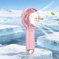 thumbnail image 6 of HOZVOMI USB Rechargeable Handheld Fan, 3 Speed Adjustable Mini Fan, Portable Hook For Travel Office Outdoor Use, 6 of 7