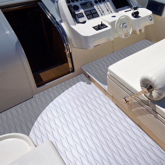 230*55cm/90.55*21.65in Modern Boat Decking Self-Adhesive Non-Skid Mat, EVA Boat Flooring Mat, Boat Non-Skid Carpet Grey