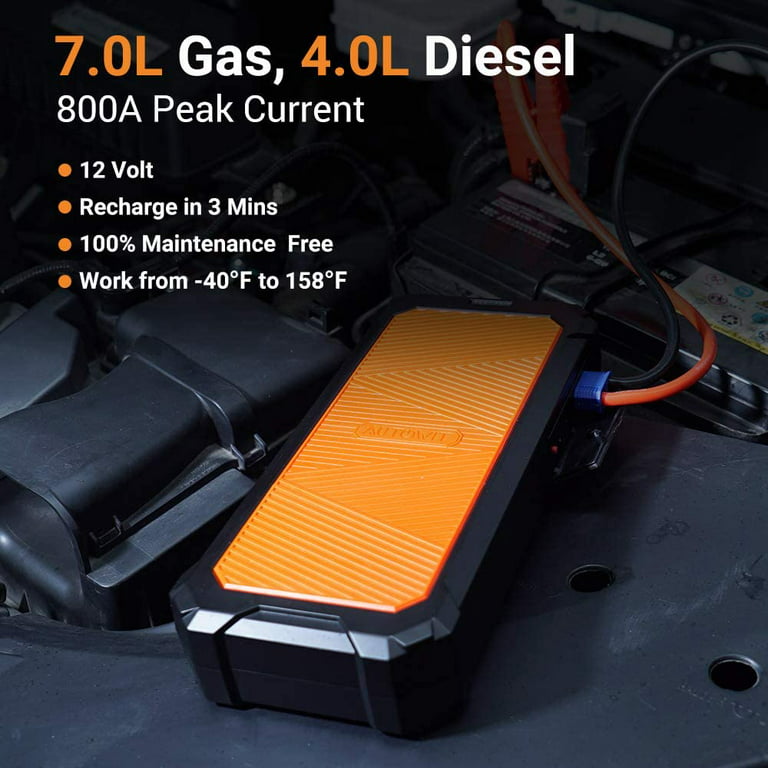 Autowit SuperCap 2 12-Volt Battery-Less Portable Jump Starter, Up 